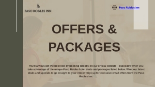 Paso Robles Inn Offers & Packages