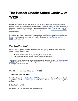 The Perfect Snack_ Salted Cashew of W320
