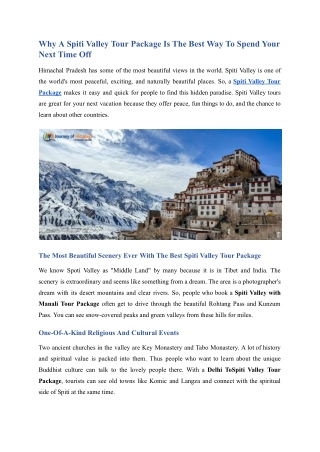 Why A Spiti Valley Tour Package Is The Best Way To Spend Your Next Time Off.docx