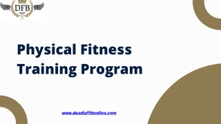 Transform Your Body with Our Physical Fitness Training Program