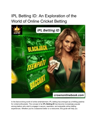 IPL Betting ID_ An Exploration of the World of Online Betting