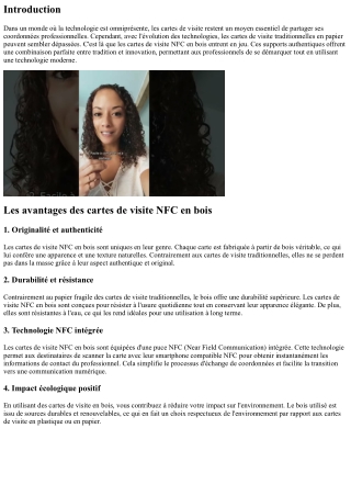 Les cartes de visite NFC en bois : un support authentique pour vos contacts