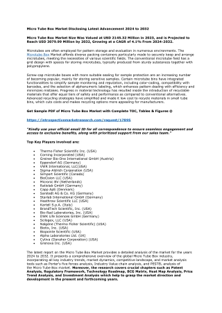 Micro Tube Box Market