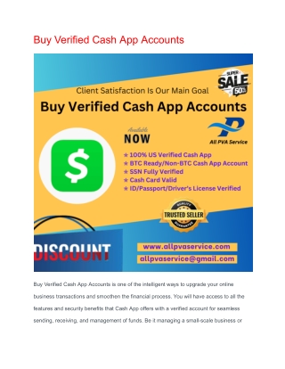 Buy Verified Cash App Accounts