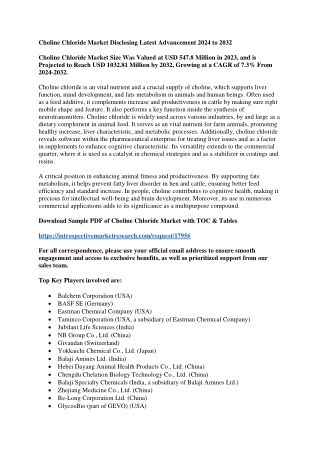 Choline Chloride Market