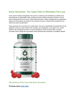 Ikaria Gummies_ The Tasty Path to Effortless Fat Loss