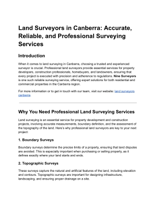 Land Surveyors in Canberra_ Accurate, Reliable, and Professional Surveying Services