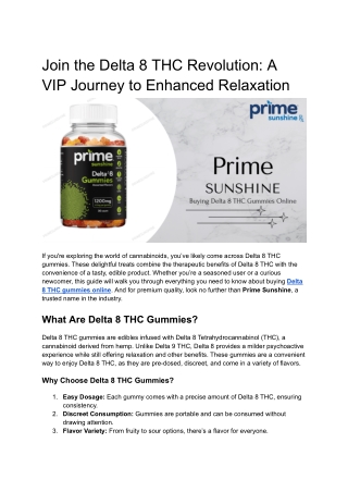 Join the Delta 8 THC Revolution_ A VIP Journey to Enhanced Relaxation
