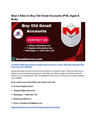 Best 4 Sites to Buy Old Gmail Accounts (PVA, Aged & Bulk) (1)