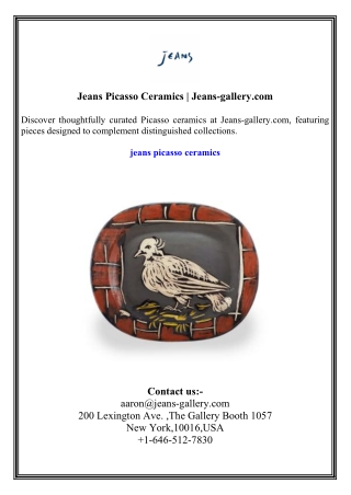 Jeans Picasso Ceramics  Jeans-gallery.com