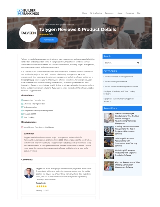 Construction Project Management Software - Talygen