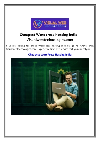 Cheapest Wordpress Hosting India | Visualwebtechnologies.com
