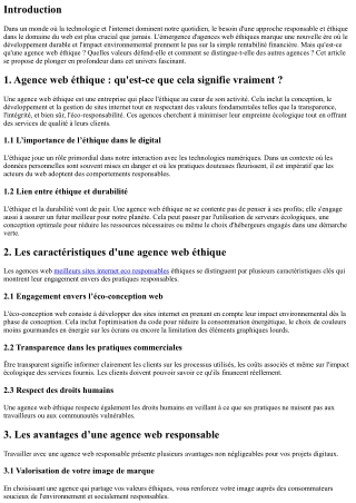 Agence web éthique : qu'est-ce que cela signifie vraiment ?