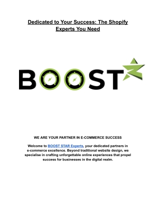 Boost Star Experts