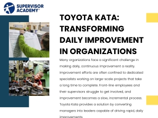 Toyota Kata Transforming Daily Improvement in Organizations (1)