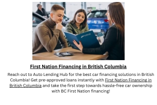 First Nation Financing in British Columbia