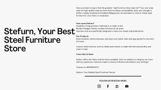 Stefurn steel furniture