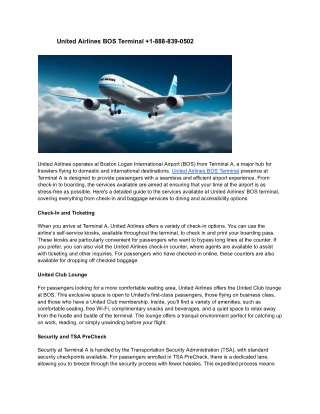 United Airlines BOS Terminal