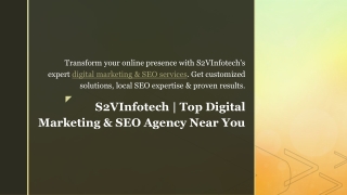 S2VInfotech | Top Digital Marketing & SEO Agency Near You