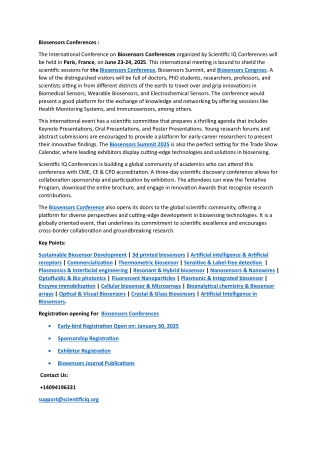 Biosensors Conferences