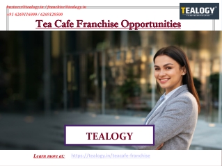 Tea Cafe Franchise Opportunities