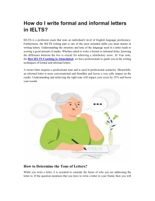 How do I write formal and informal letters in IELTS