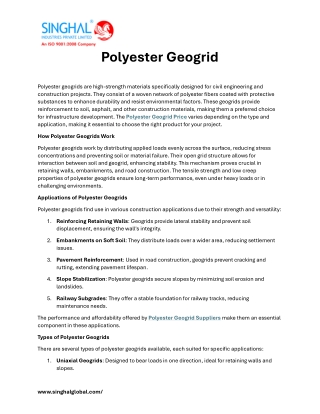 Polyester Geogrid