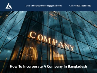 How To Incorporate A Company In Bangladesh