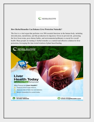 How Herbal Remedies Can Enhance Liver Protection Naturally