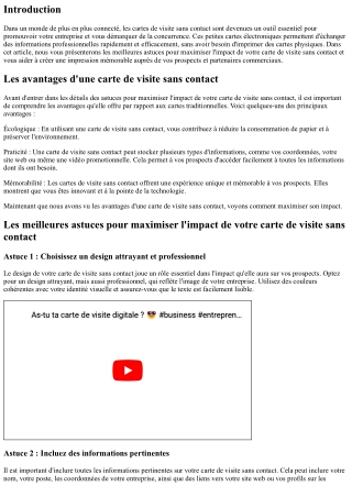Les meilleures astuces pour maximiser l'impact de votre carte de visite sans con