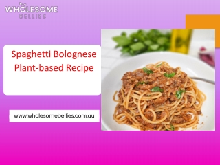 Spaghetti Bolognese Plant-based Recipe