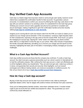 Buy Verified Cash App Accounts