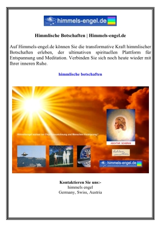 Himmlische Botschaften  Himmels-engel.de