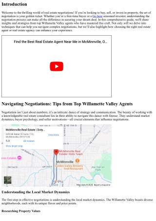 Navigating Negotiations: Tips from Top Willamette Valley Agents
