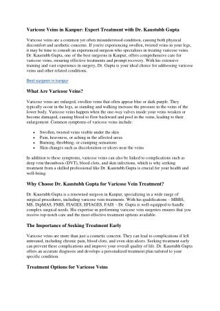 Best Surgeon in Kanpur | Hernia Surgeon | Gastro | Gall Bladder Doctor | Varicos