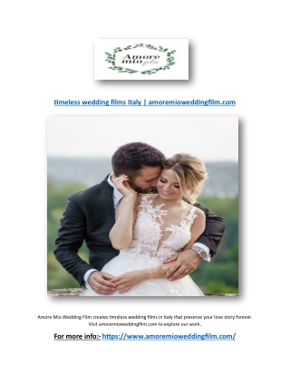 timeless wedding films Italy | amoremioweddingfilm.com