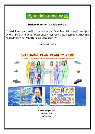 duchovní entity  Andele-nebe.cz