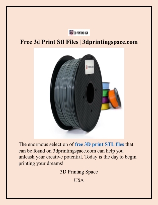 Free 3d Print Stl Files 3dprintingspace.com