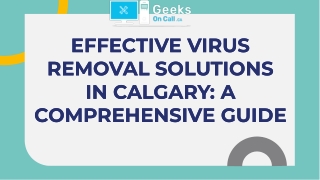 Virus removal Calgary