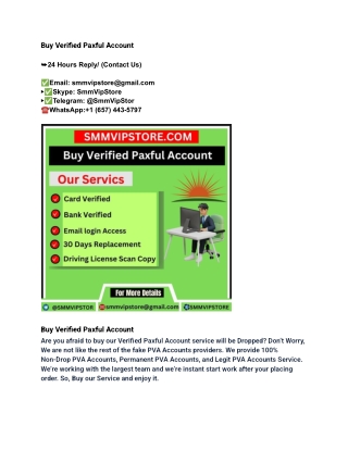Buy Verified Paxful Account