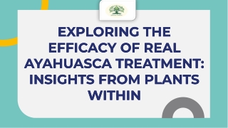 Real Ayahuasca treatment.