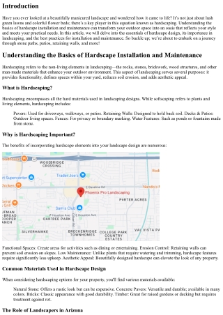 **Understanding the Basics of Hardscape Installation and Maintenance**