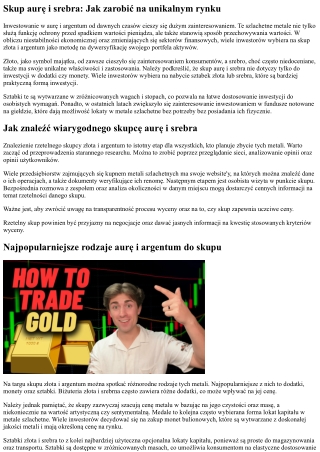 Skup brylantów i argentum: Jak zarobić na unikalnym rynku