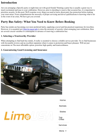 Social gathering Bus Safety: What You have to know Before Scheduling