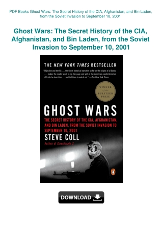 PDF Books Ghost Wars The Secret History of the CIA  Afghanistan  and Bin Laden  from the Soviet Inva