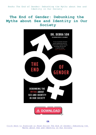 Books The End of Gender Debunking the Myths about Sex and Identity in Our Society