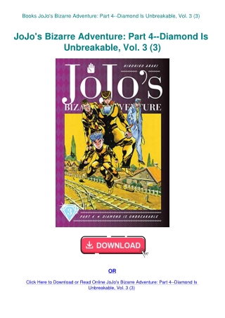 Books JoJo's Bizarre Adventure Part 4--Diamond Is Unbreakable  Vol. 3 (3)