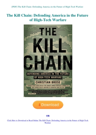 [PDF] The Kill Chain Defending America in the Future of High-Tech Warfare