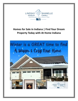 Homes for Sale in Indiana - Find Your Dream Property Today with At Home Indiana