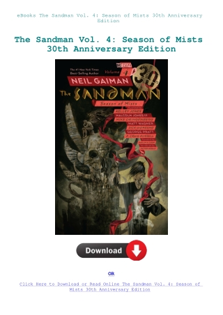 eBooks The Sandman Vol. 4 Season of Mists 30th Anniversary Edition